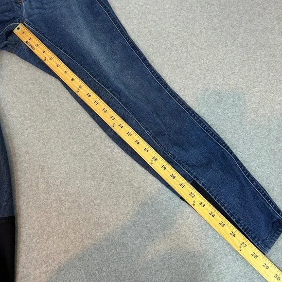 Horze Denim Riding Breeches Blue Jeans Full Seat Grip Equestrian Pants Womens 28 - Picture 11 of 14